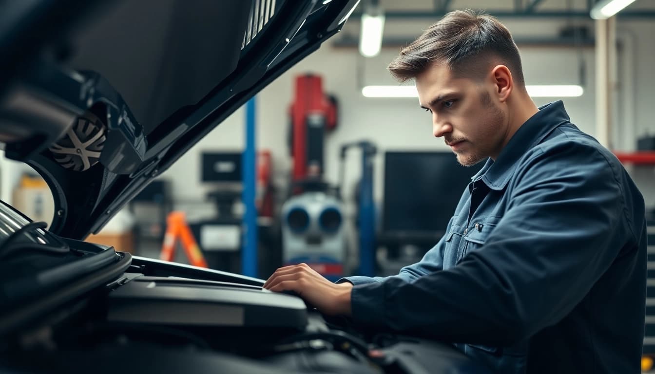 Understanding mechanical breakdown coverage alternative through an expert mechanic inspecting a vehicle.