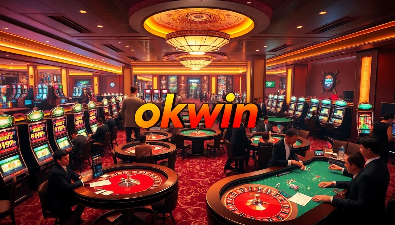 Experience luxury gaming at OKWIN casino, featuring vibrant slot machines and exciting table games.