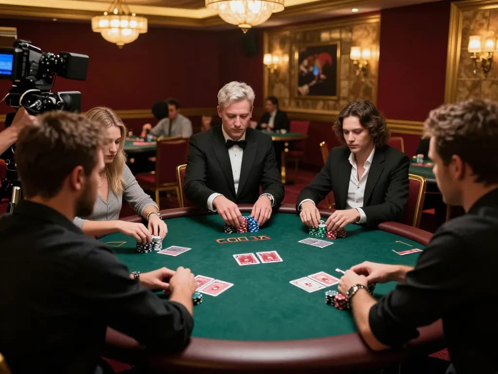 Watch players strategize at a casino poker game on https://777x.bid/ in a vibrant atmosphere