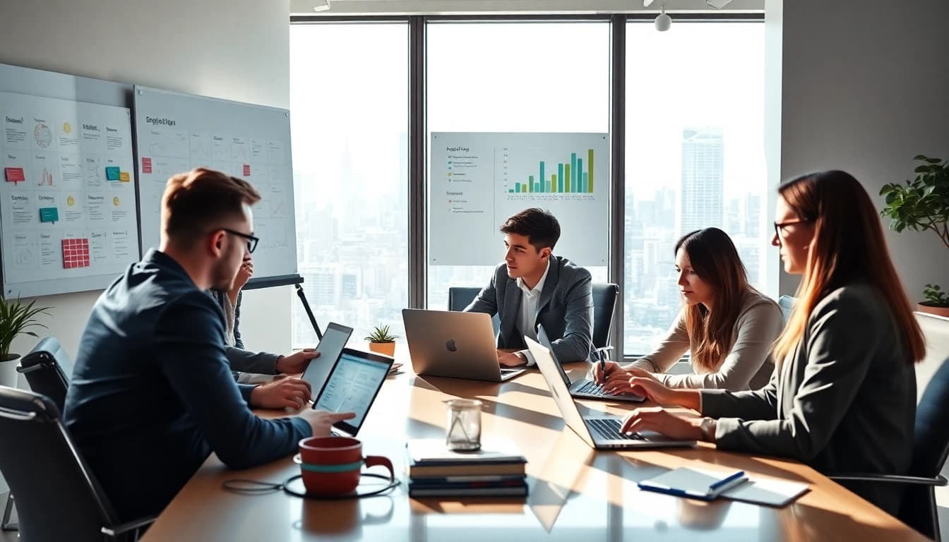 SEO Agentur bietet innovative digitale Marketingstrategien in einem modernen Büro an.