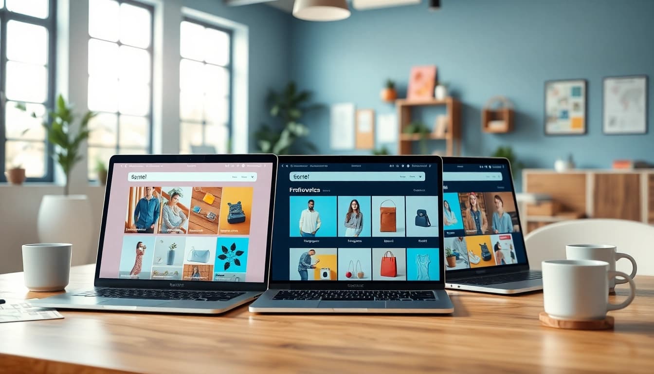 Showcasing an ecommerce website Essex with engaging designs and vibrant products.