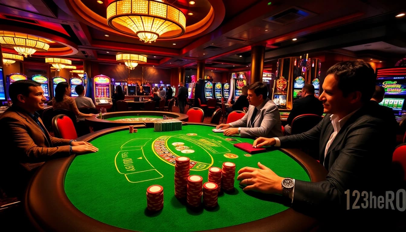 Engaging blackjack game at https://123hero.pro/ with sparkling chips and roulette excitement.