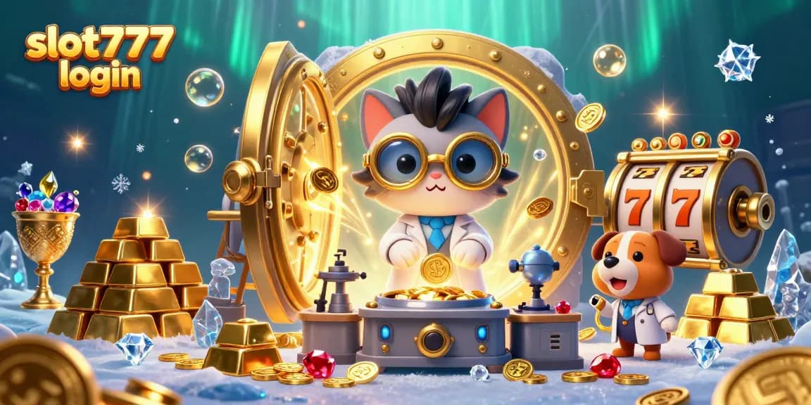 Spin the reels and dive into fun with slot777 login at this jam-packed casino scene!