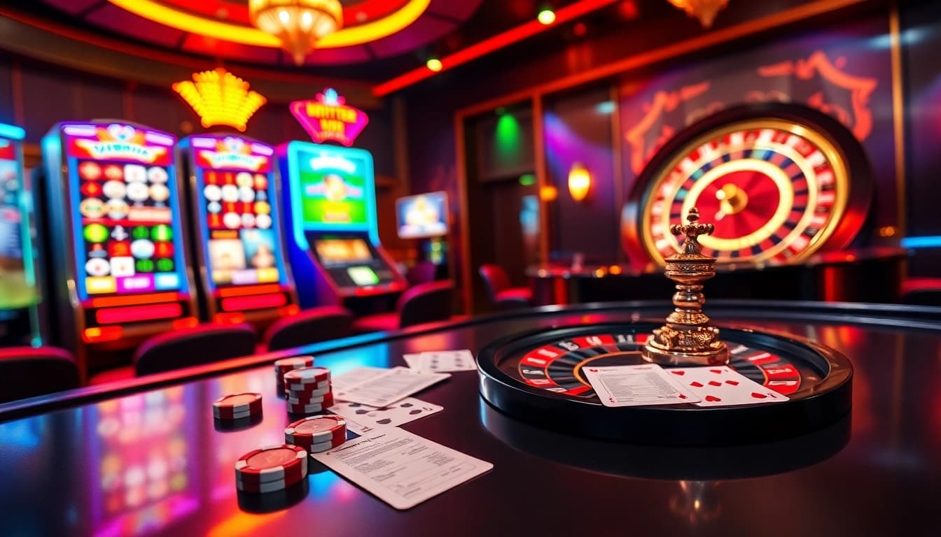 Experience thrilling gameplay at https://uu88ae.com/ with colorful slot machines and vibrant casino elements.
