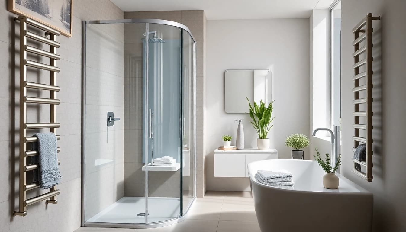 Erleben Sie sonni sanitär Produkte in einem modernen Badezimmer mit eleganten Details.