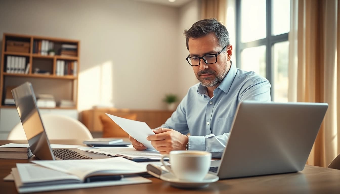 Traducteur portugais assermenté engagé dans la traduction de documents, reflétant l'expertise et le professionnalisme.