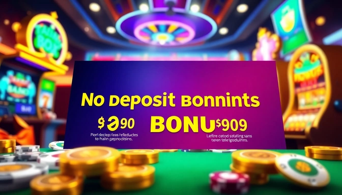 Engaging online casino scene highlighting no deposit bonuses with vibrant promotions.