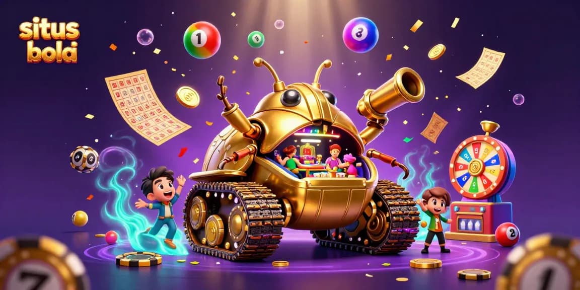 Engage in thrilling action at situs judi bola with a vibrant, lively digital casino scene.