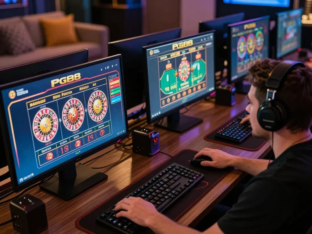 Player engaged in strategic gameplay on PG88 casino platform showcasing gaming options and responsible gambling