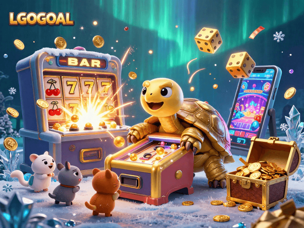 Experience the thrill of LGOGOAL's exciting games with vibrant jackpots and playful scenes.