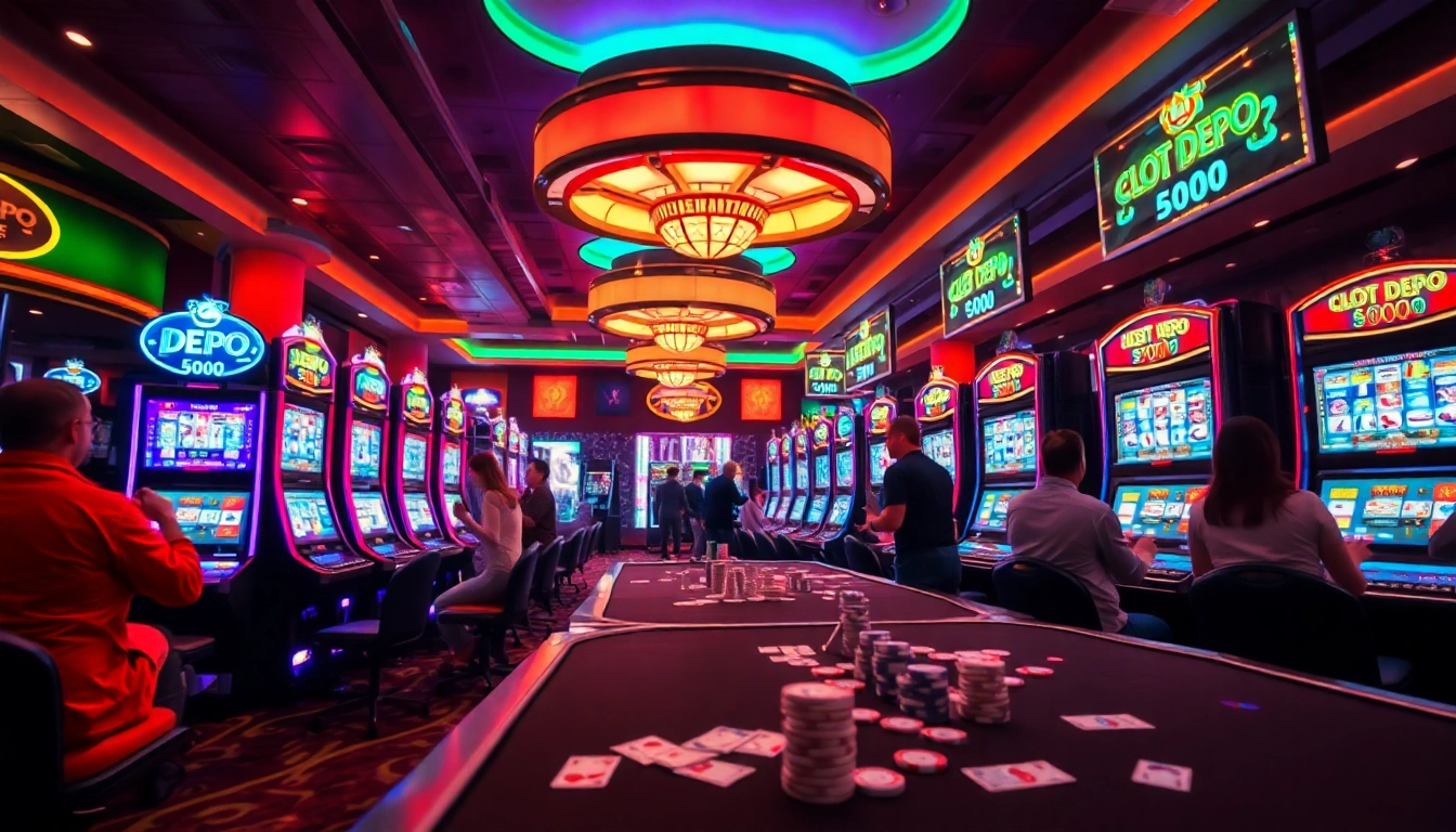 Menangkan Slot Depo 5000 di mesin slot yang memikat dan berwarna-warni.