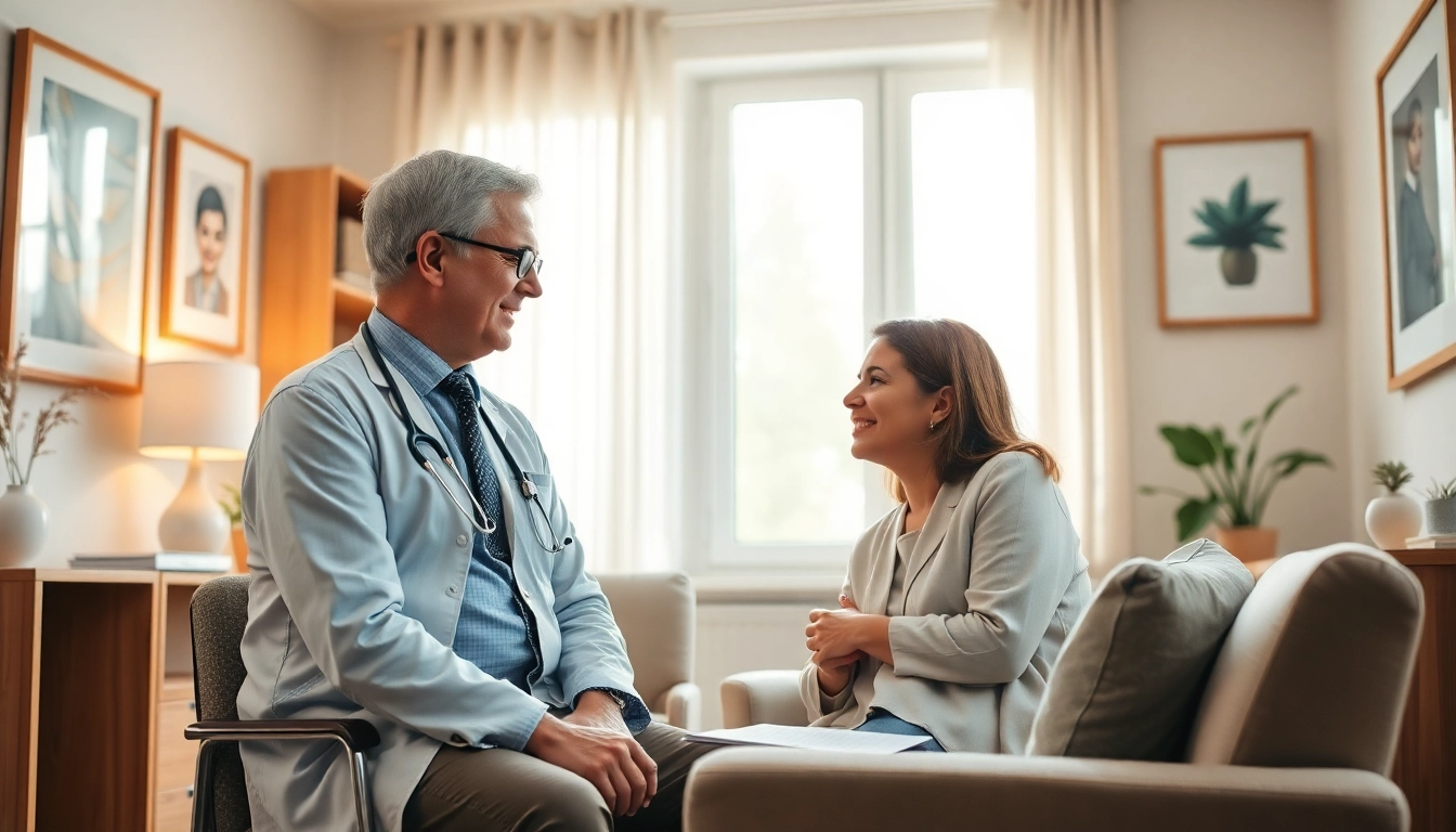 Delivering expert psychiatry care India in a calming office environment with a professional psychiatrist.