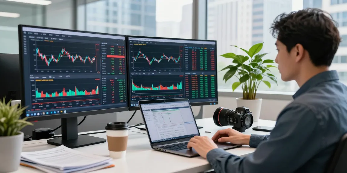 Traders analyzing NASDAQ live data in a modern office setting with dynamic charts