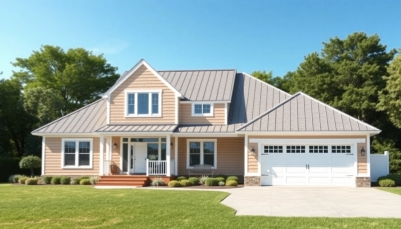 Cape cod home with an elegant attached garage surrounded by lush greenery.