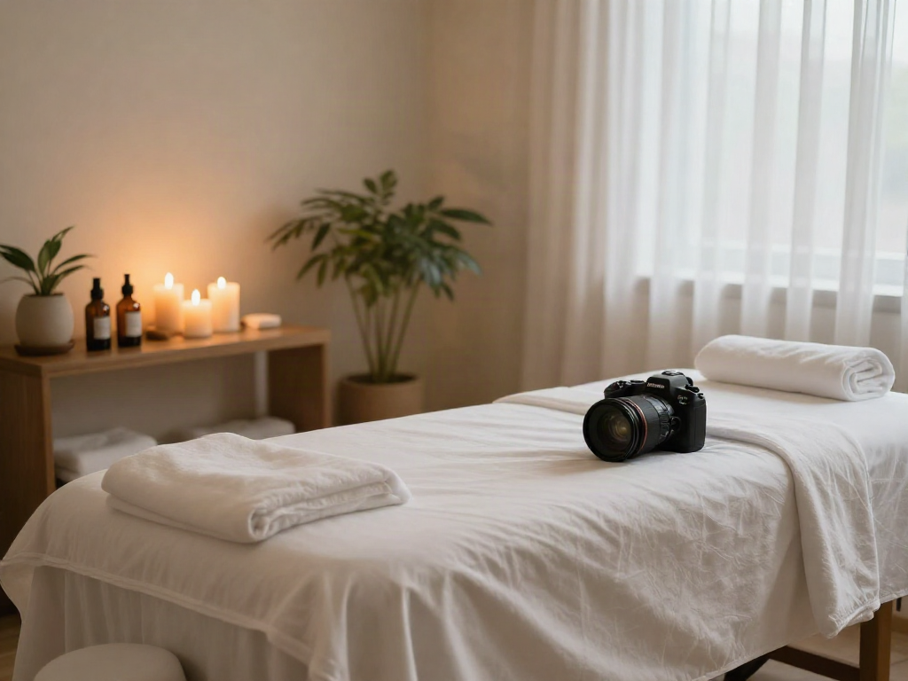 Experience relaxing 의왕출장마사지 in a tranquil spa room with aromatherapy and soft lighting.