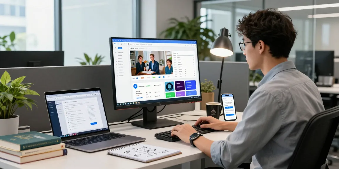 AI detector interface in a modern workspace illustrating content moderation capabilities.
