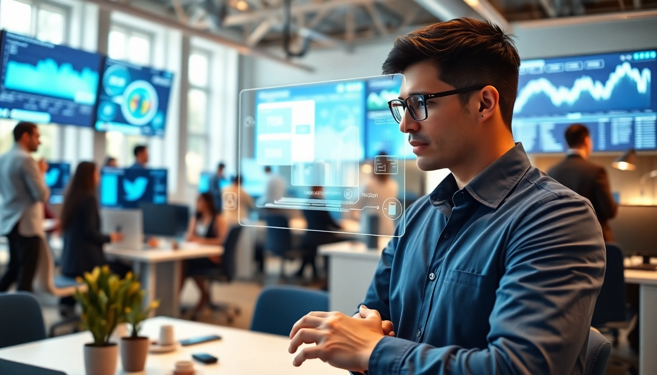 Utilize an enterprise assistant to enhance productivity and streamline tasks in a modern office.
