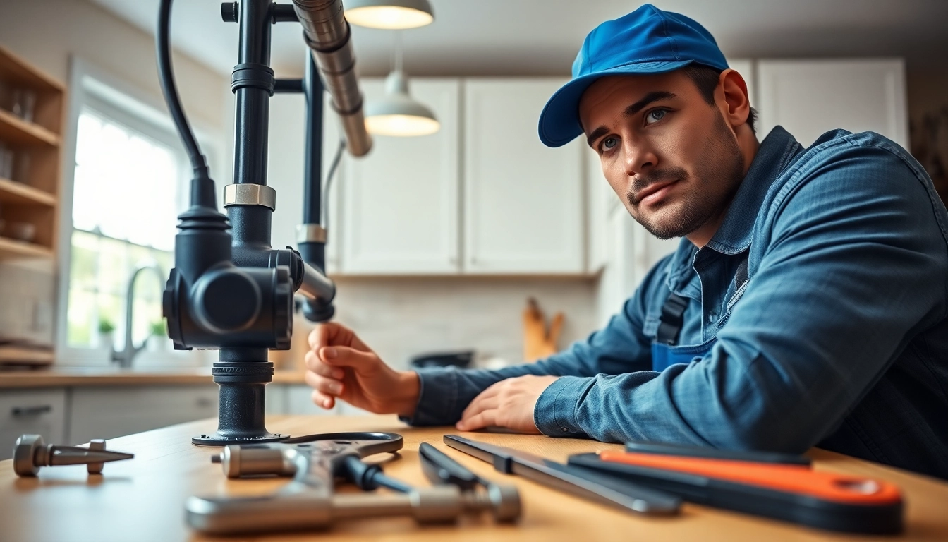 Find a reliable plumber near me fixing a residential pipeline