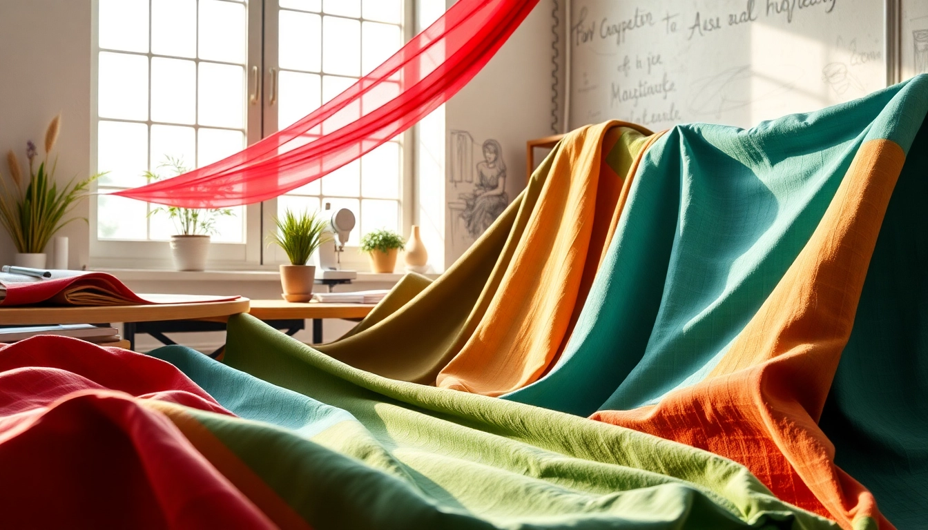 Bekijk canvas stoffen in diverse kleuren en texturen binnen een stijlvolle interieursetting.