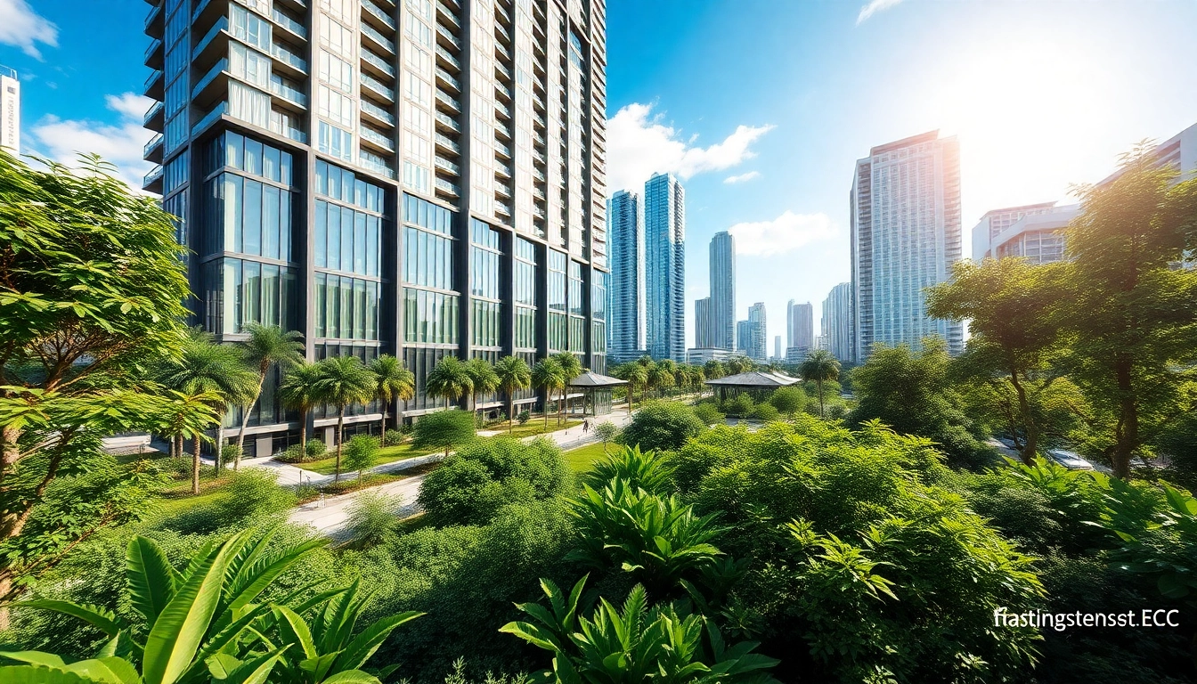 Showcase of tampines st 95 ec luxury condos with landscaped gardens and clear skies.