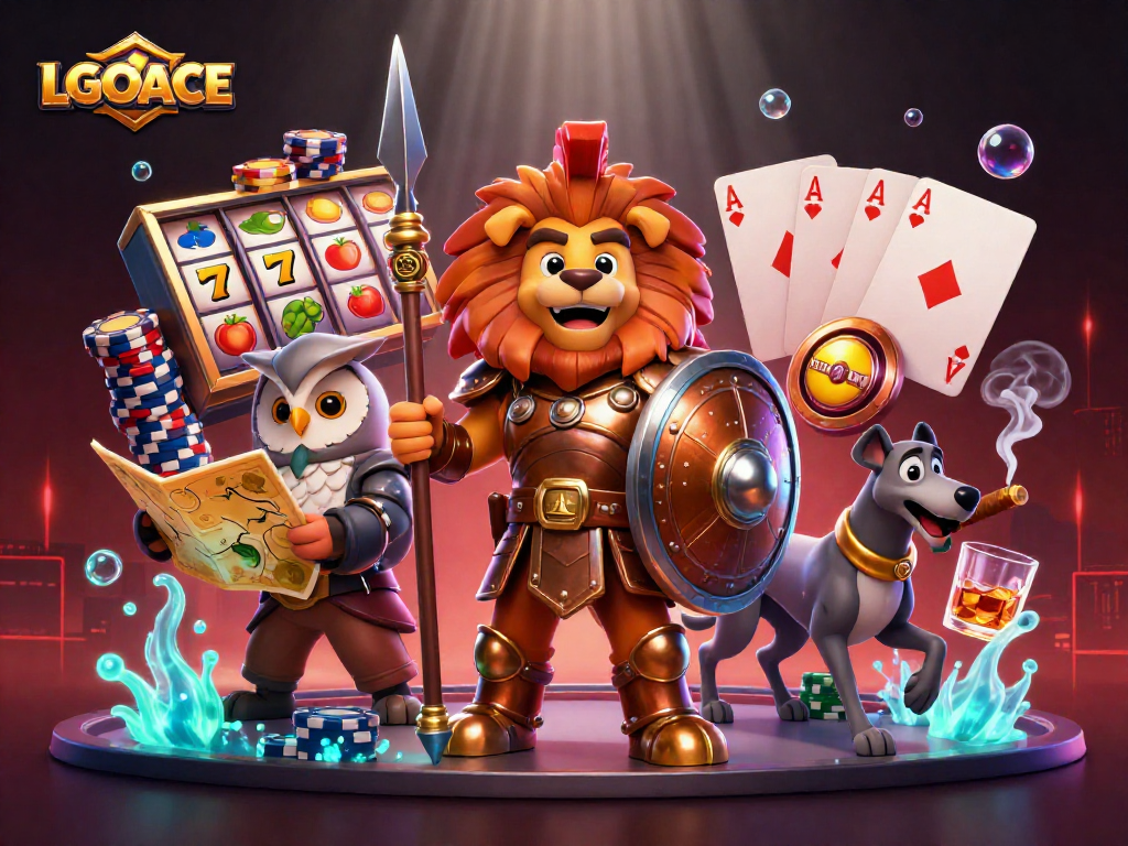 LGOACE enhances online gaming thrills with slots, poker vibes, and dynamic characters.