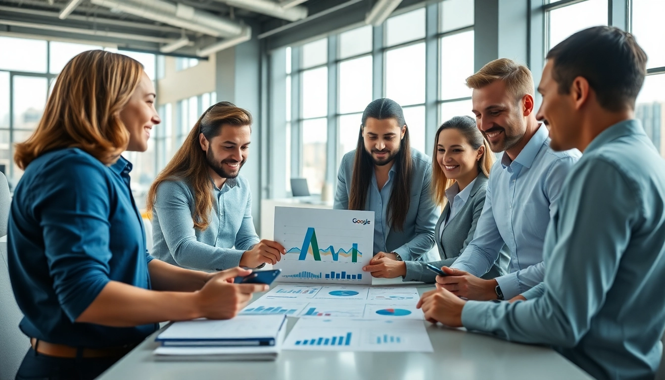 Maximize reach with effective Google Ads Edmonton strategies in a collaborative office setting.
