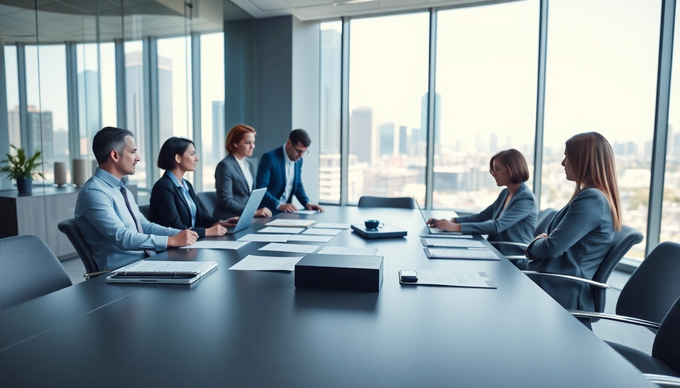 Evaluate contracts and grants during a professional meeting in a city office setting.