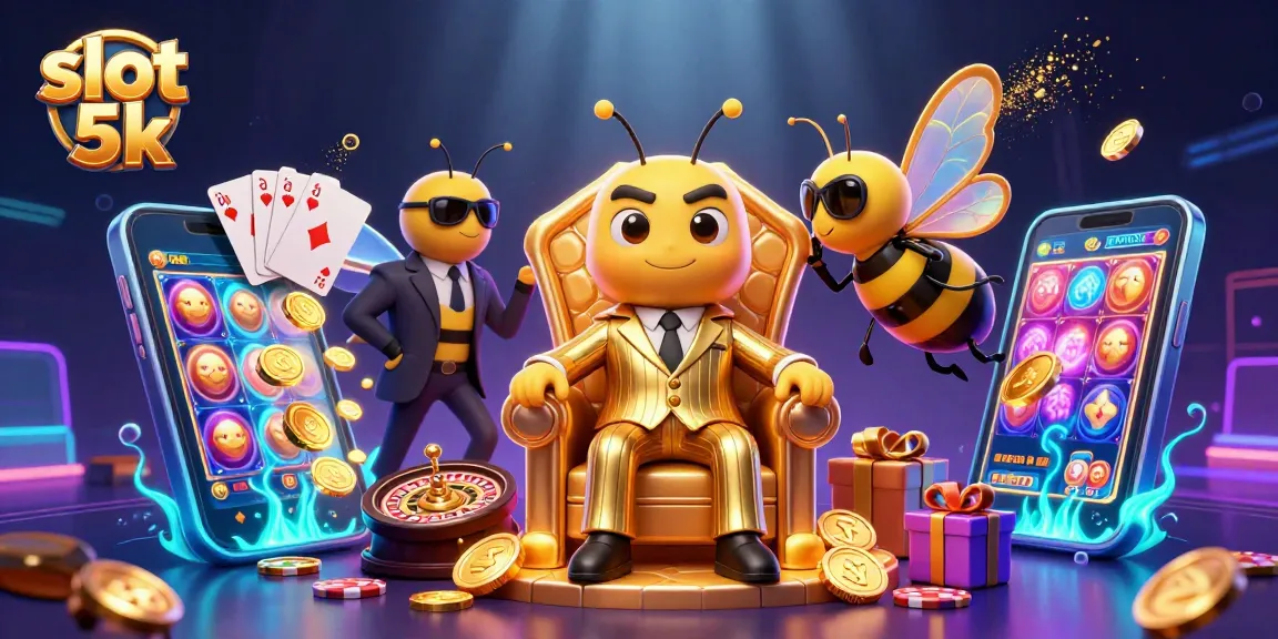 Experience thrilling gameplay with slot 5k, a vibrant digital casino illustration bursting with action.