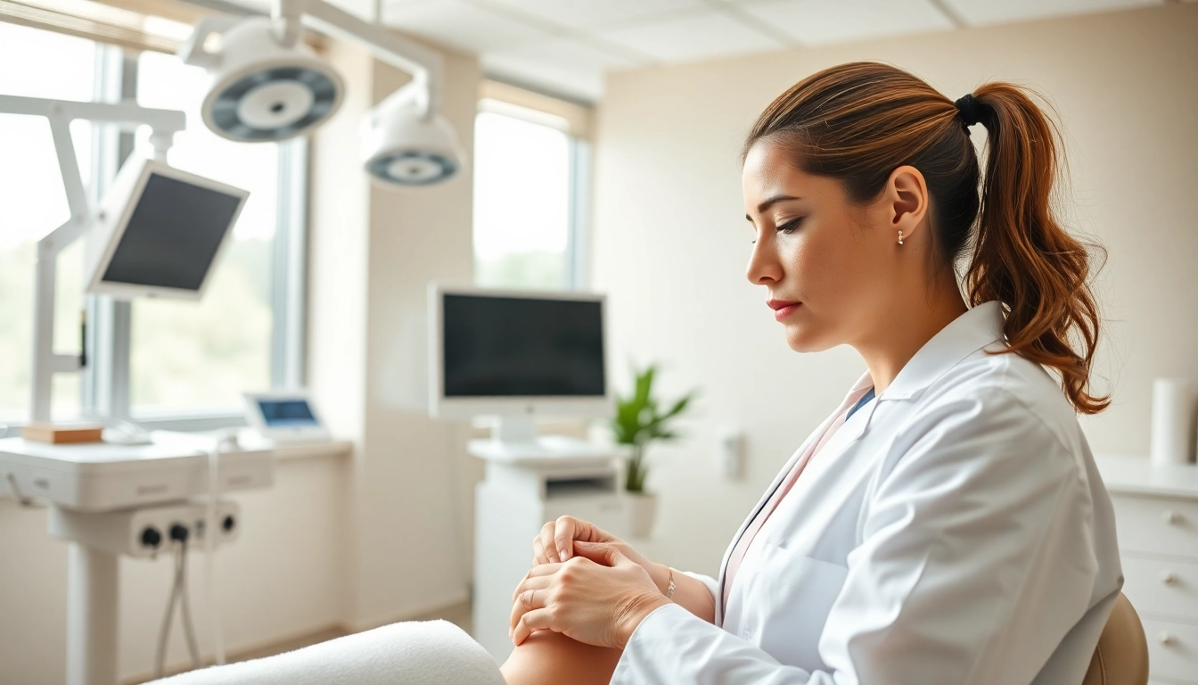 Erleben Sie exzellente Plastische Chirurgie Hamburg mit einem fokussierten Arzt und entspannter Patientin.