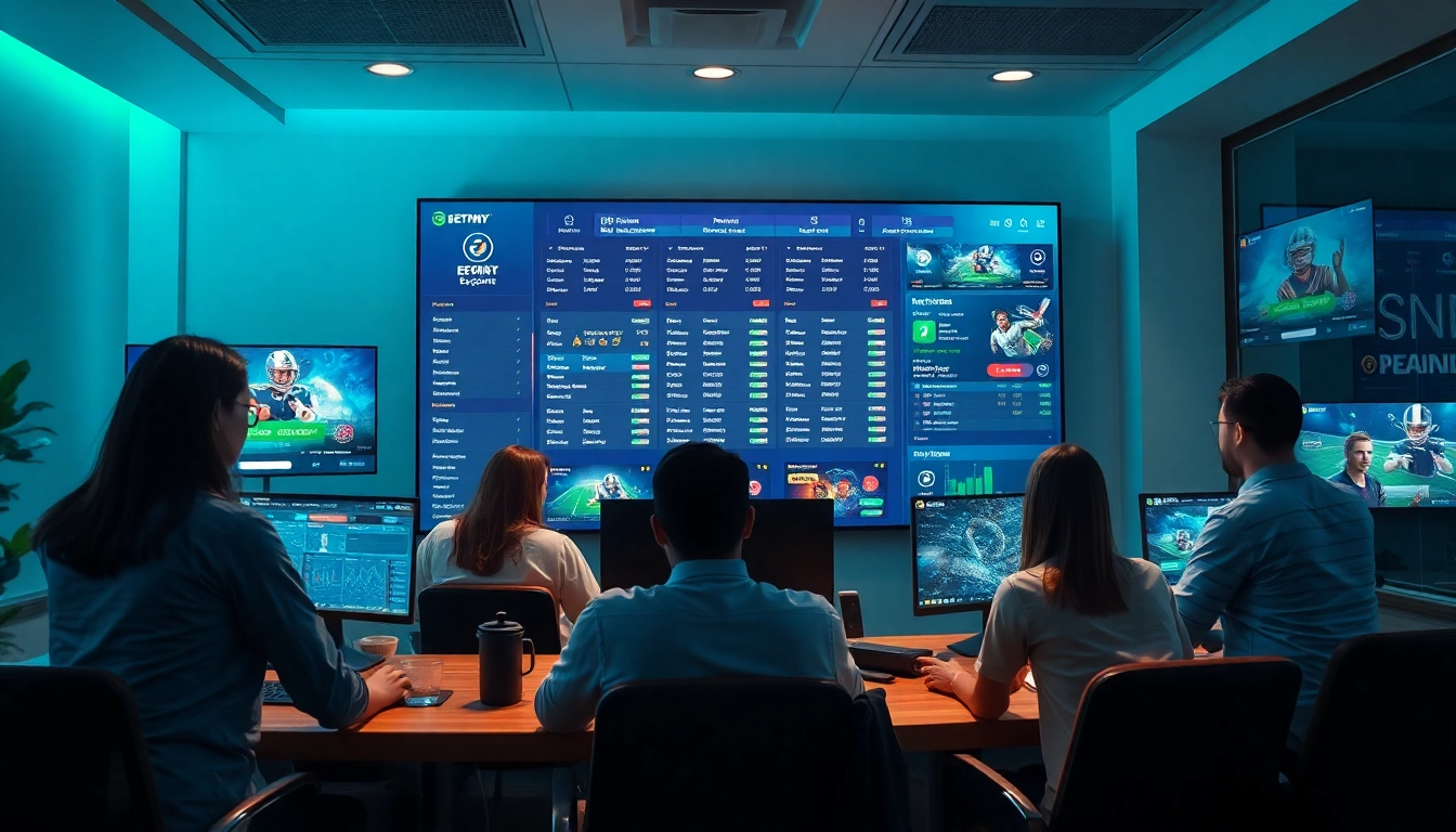 Engaged users exploring betting options in a high-tech environment, symbolizing safety and excitement with 슈어맨.