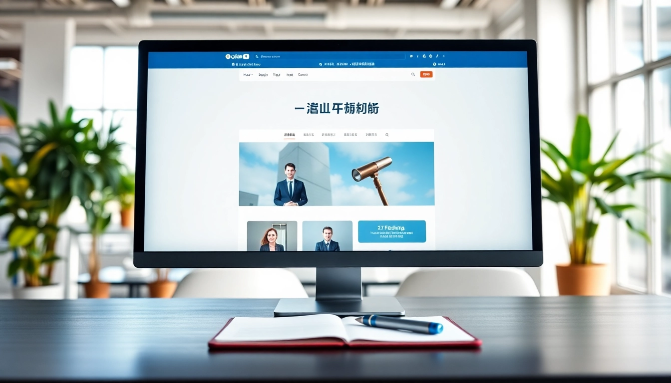 레플리카 사이트의 매력적인 웹페이지와 밝은 사무실 환경이 조화롭게 어우러진 모습