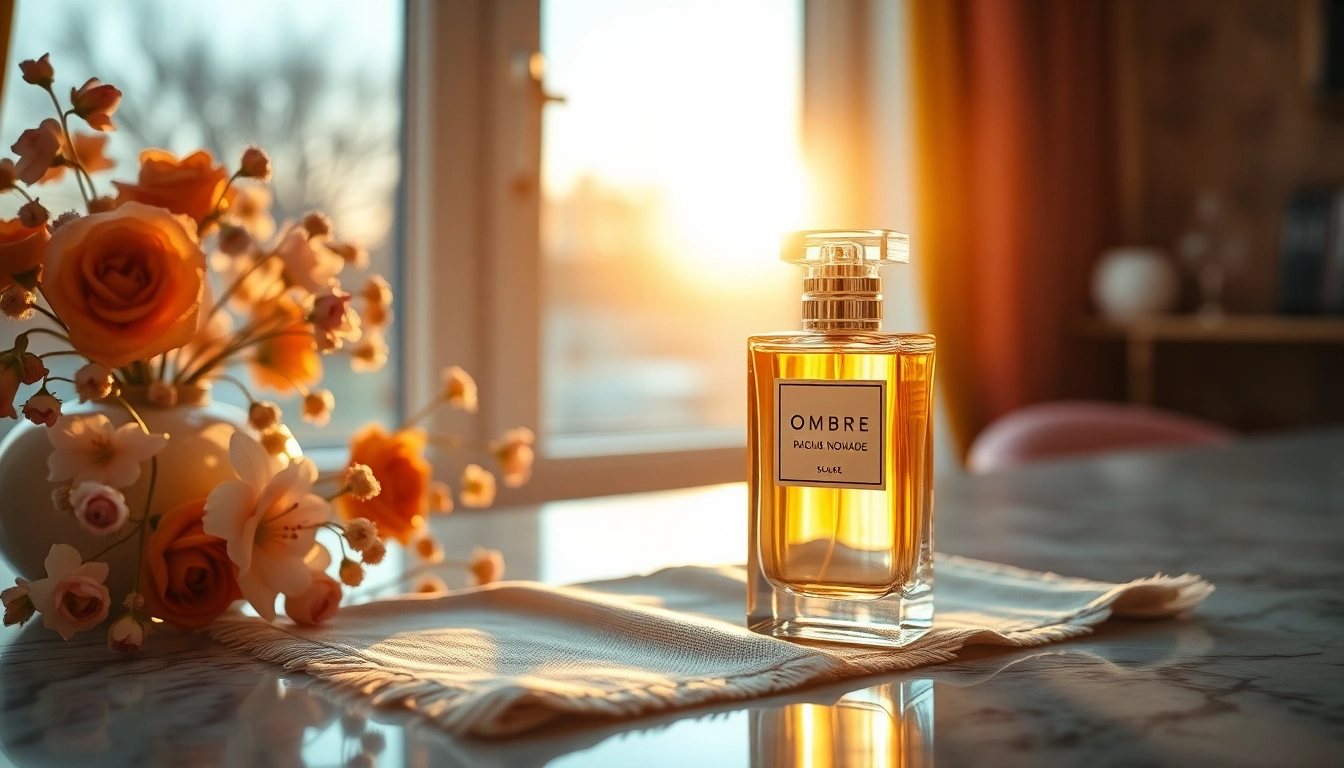 Experience the allure of Ombre nomade fragrance elegantly displayed for an inviting ambiance.