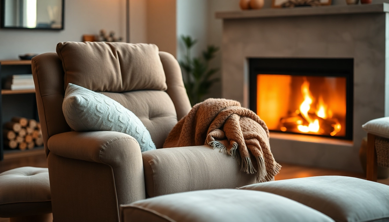 Relax in a stylish sleep chair recliner surrounded by a cozy living room atmosphere.