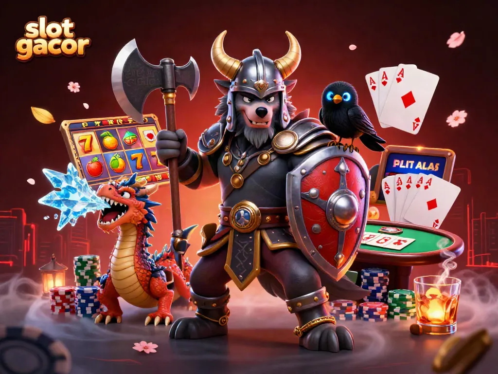 Slot gacor dengan karakter Viking dan elemen kasino yang menarik untuk perjudian online.