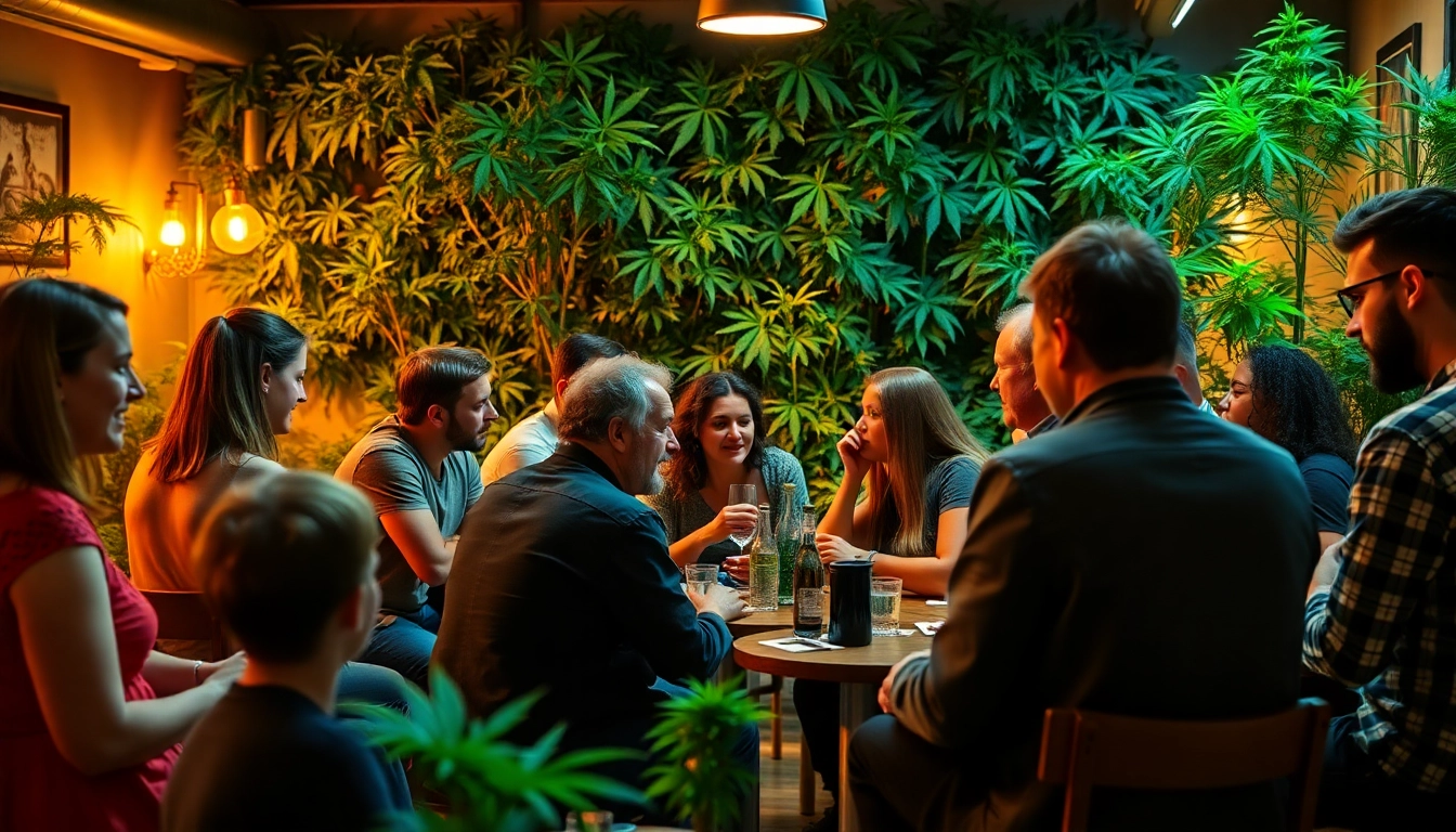 Erleben Sie die entspannte Atmosphäre im cannabis club hamburg, wo Mitglieder gemeinsam entspannen und kommunizieren.