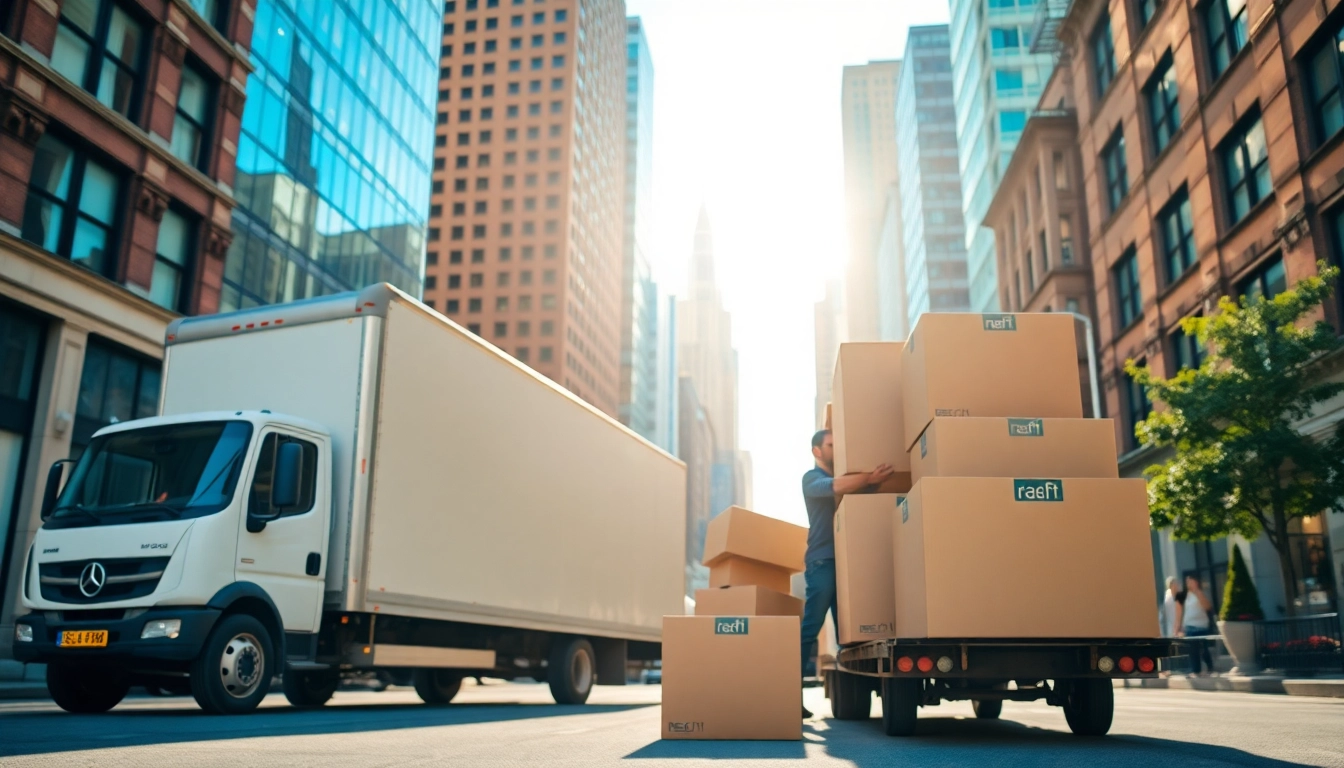 Boston moving company efficiently helping residents relocate in a scenic Boston environment.