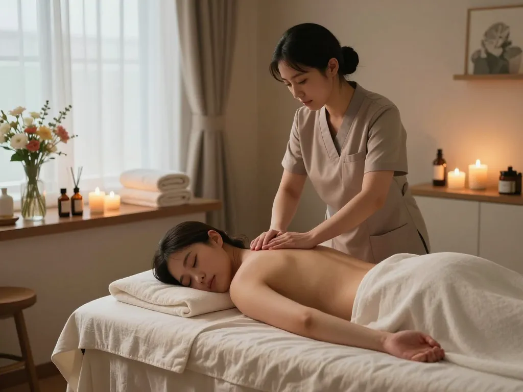 Relaxing 서울출장마사지 session with therapist in serene environment for ultimate wellness experience.