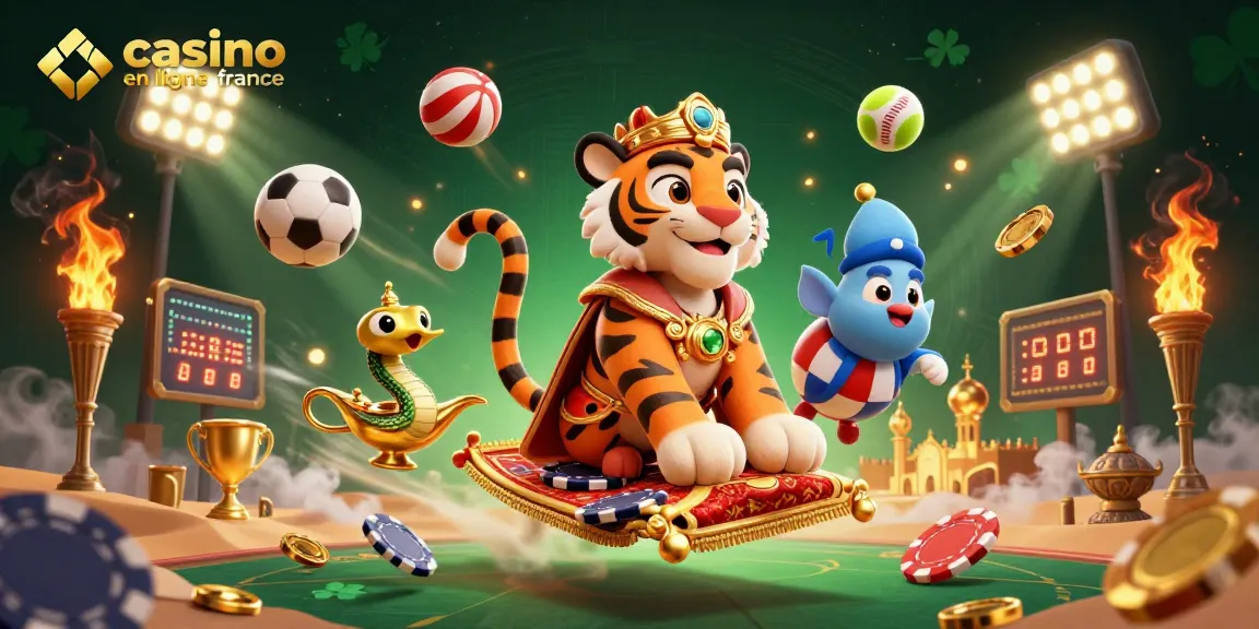 Jeux passionnants sur un casino en ligne France avec un tigre sultan et des éléments de jeu variés.