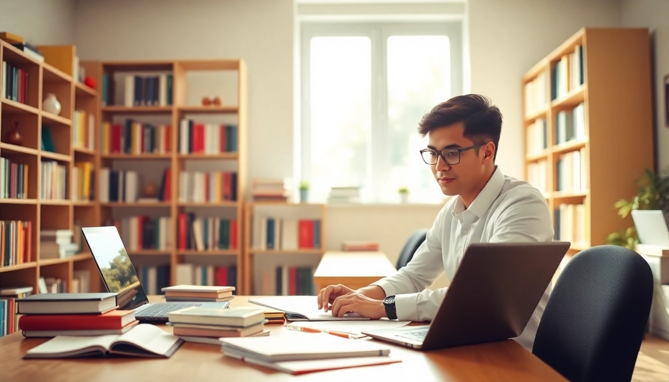 Pay someone to sit my exam with a student engaged in studying while glancing at a laptop.