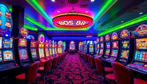 Menggunakan bos88 dalam tampilan grafis permainan slot dengan desain menarik dan cerah.