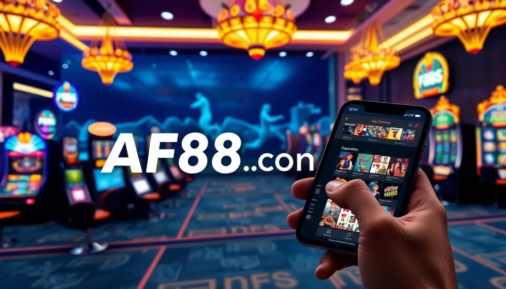 Interactive gaming experience on af88.com showcasing exciting casino features.