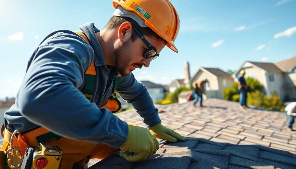 Inspecting a roof by professionals at Twin Shield Roofing showing robust quality services.