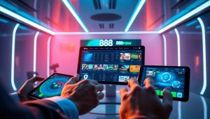 Interactive betting scene featuring 888new's online platform with engaging interfaces and secure gaming options.