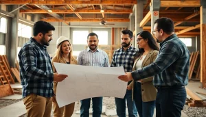 Collaborative work of a New Jersey Commercial General Contractor's team on a commercial site.