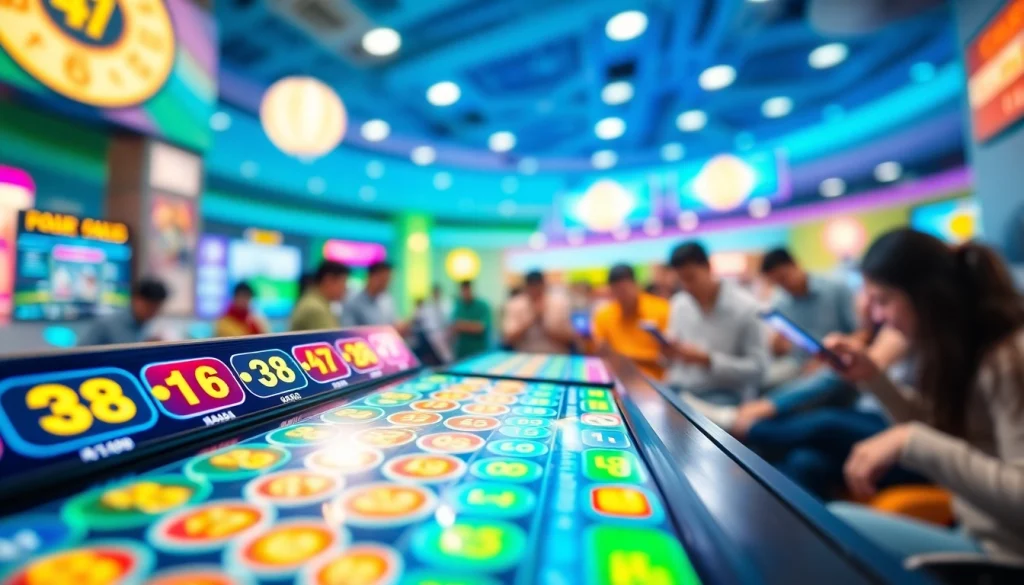 Menampilkan permainan togel online yang interaktif dan seru dengan pemain yang gembira.