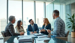 Engaging discussion on wealth management San Antonio strategies between a financial advisor and clients.