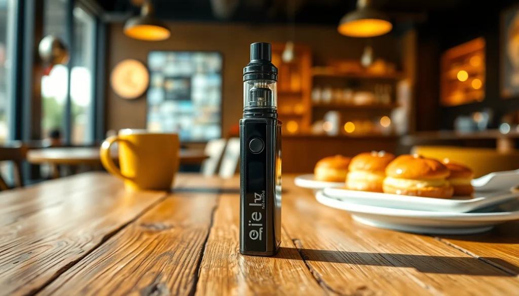 Die elf bar elfa bietet ein stilvolles Vaping-Erlebnis in einem gemütlichen Café.