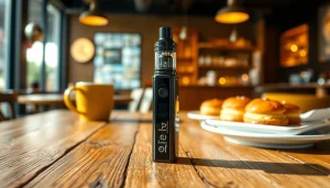 Die elf bar elfa bietet ein stilvolles Vaping-Erlebnis in einem gemütlichen Café.