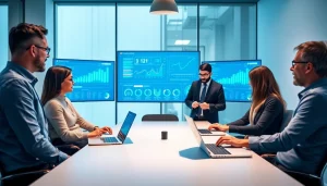 Engaged professionals from Fredericksburg IT Companies strategizing in a modern conference room.