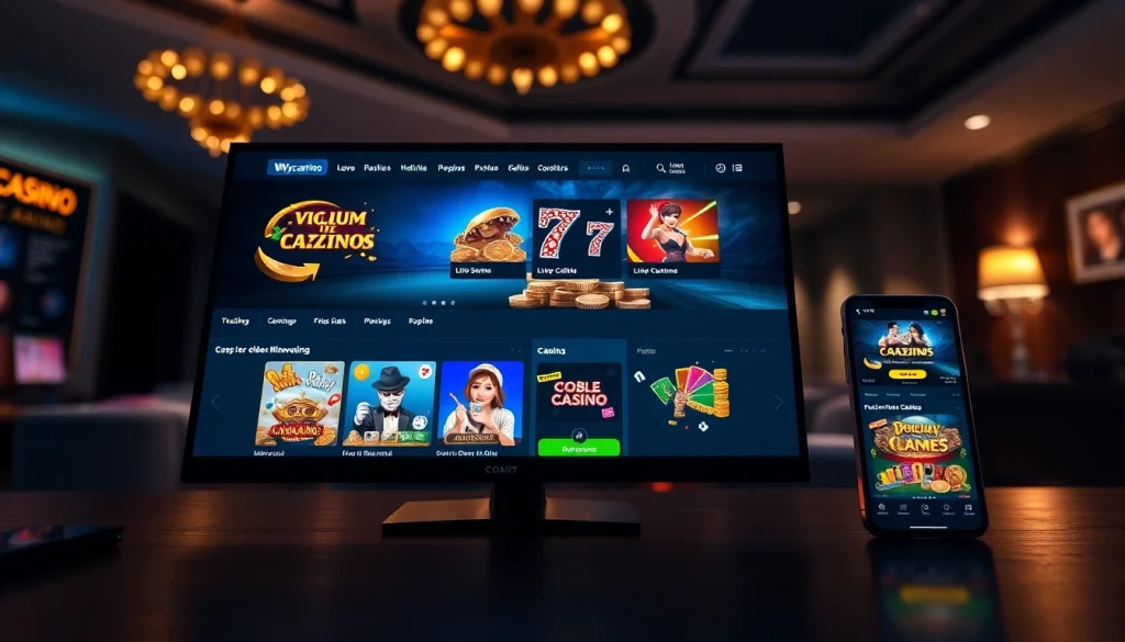Experience the excitement of online gaming at https://whycazino.com with a visually engaging casino interface showcasing diverse games.
